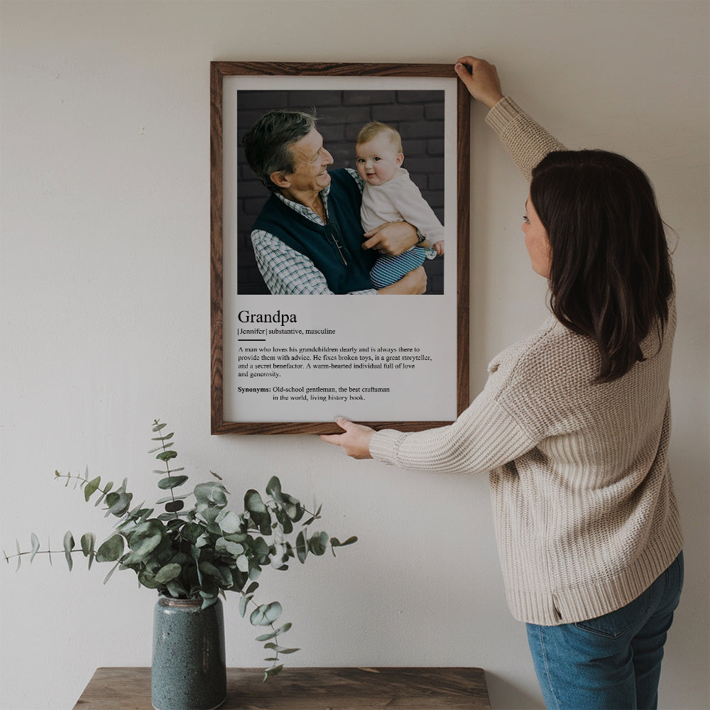 Personalized Grandpa Definition Photo Canvas / Poster - Custom Father’s Day Gift