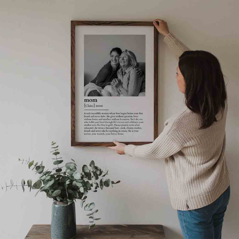 Personalized Custom Photo Mom Definition Poster / Canvas - Mother's Day Gift For Mom