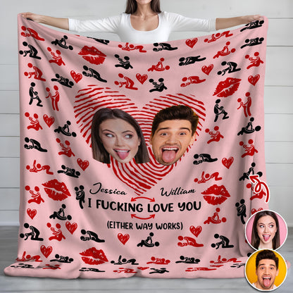 Personalized Custom Photo Couple Blanket - Gift For Valentine's Day