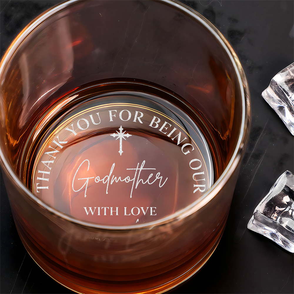 Thank You For Being My Godfather - Personalized Engraved Whiskey Glass