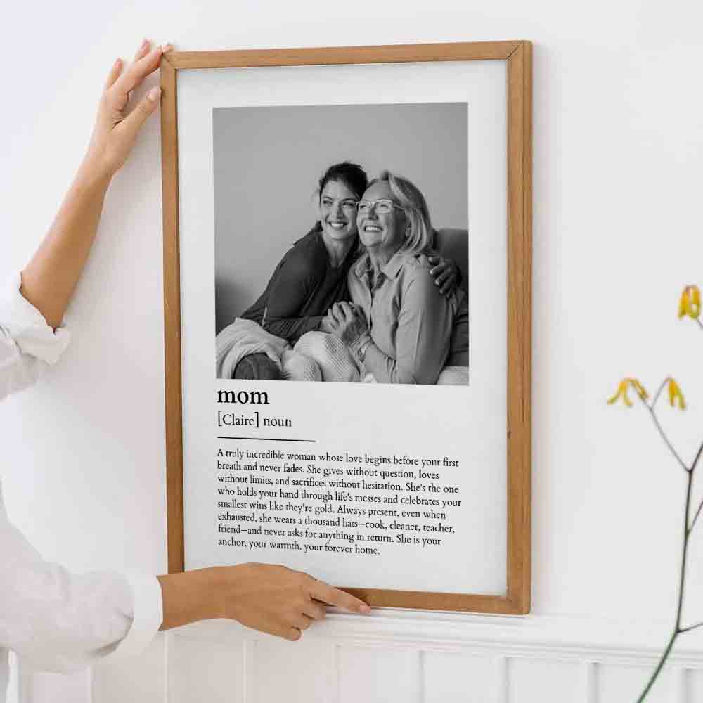 Personalized Custom Photo Mom Definition Poster / Canvas - Mother's Day Gift For Mom
