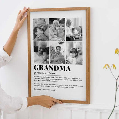 Grandma Definition - Personalized Custom Photo Poster / Canvas