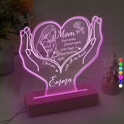 Personalized LED Night Light - A Heartfelt Tribute to Mom