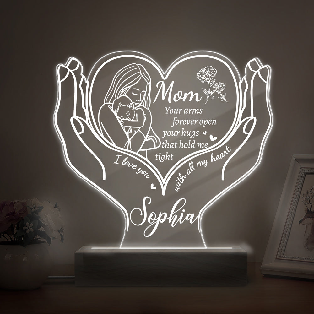 Personalized LED Night Light - A Heartfelt Tribute to Mom
