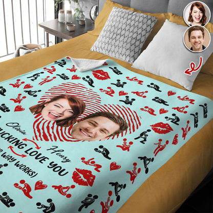 Personalized Custom Photo Couple Blanket - Gift For Valentine's Day