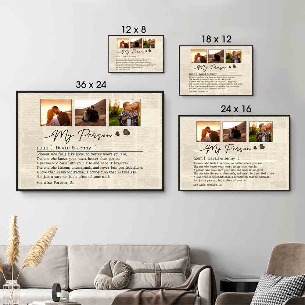 My Person - Personalized Custom Couple Photo Poster / Canvas