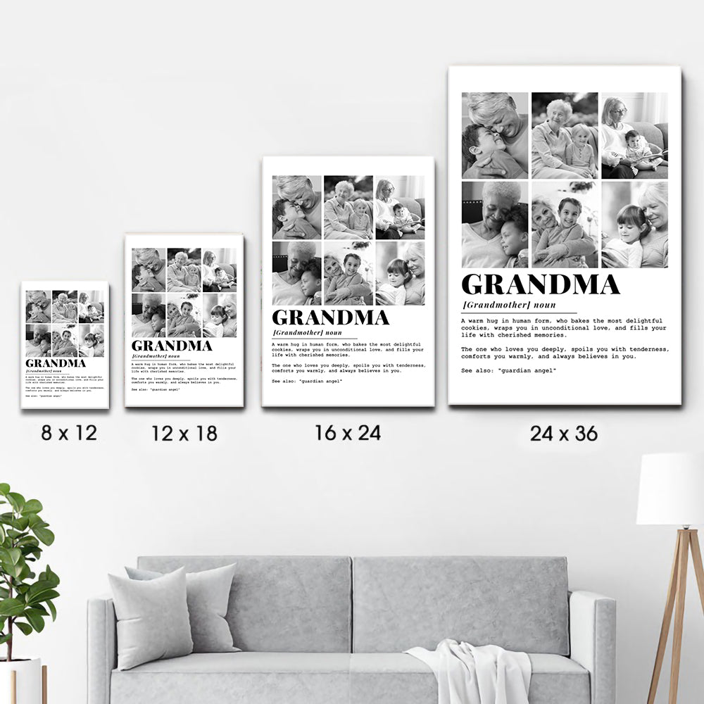 Grandma Definition - Personalized Custom Photo Poster / Canvas