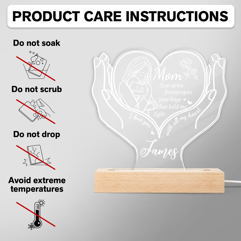 Personalized LED Night Light - A Heartfelt Tribute to Mom