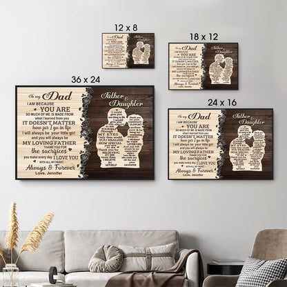 “A Daughter’s Tribute” - Personalized Keepsake Canvas for Dad