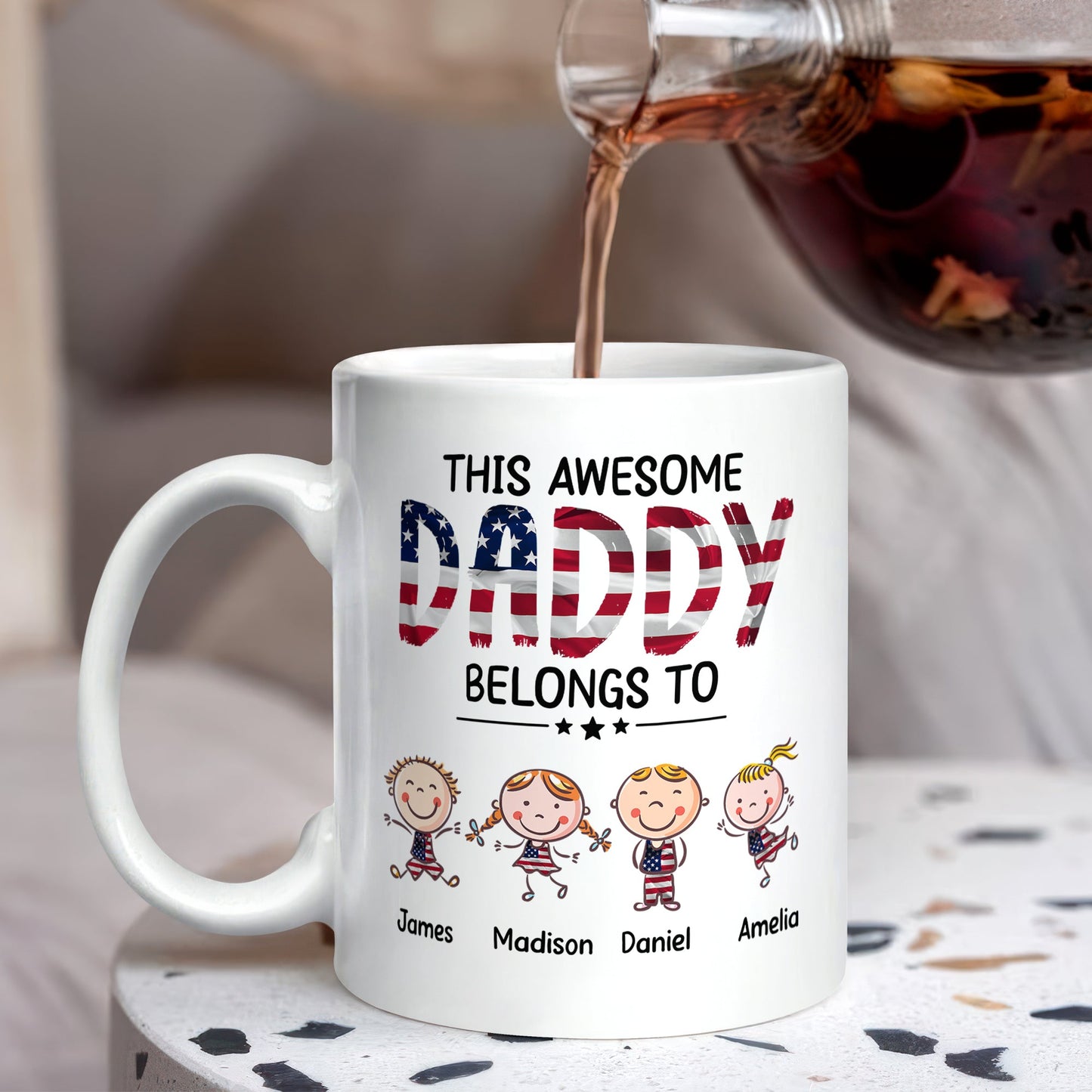 This Awesome Mom Belongs To - Personalized Mug