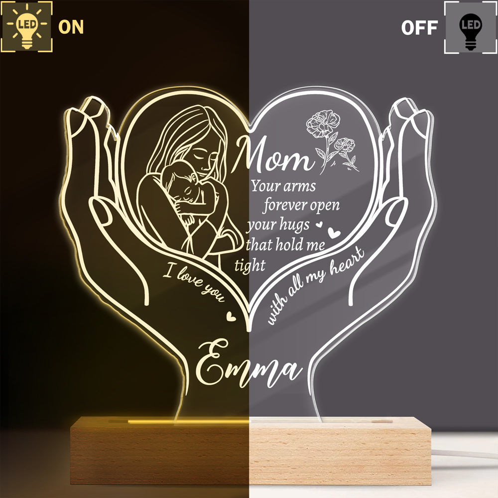 Personalized LED Night Light - A Heartfelt Tribute to Mom