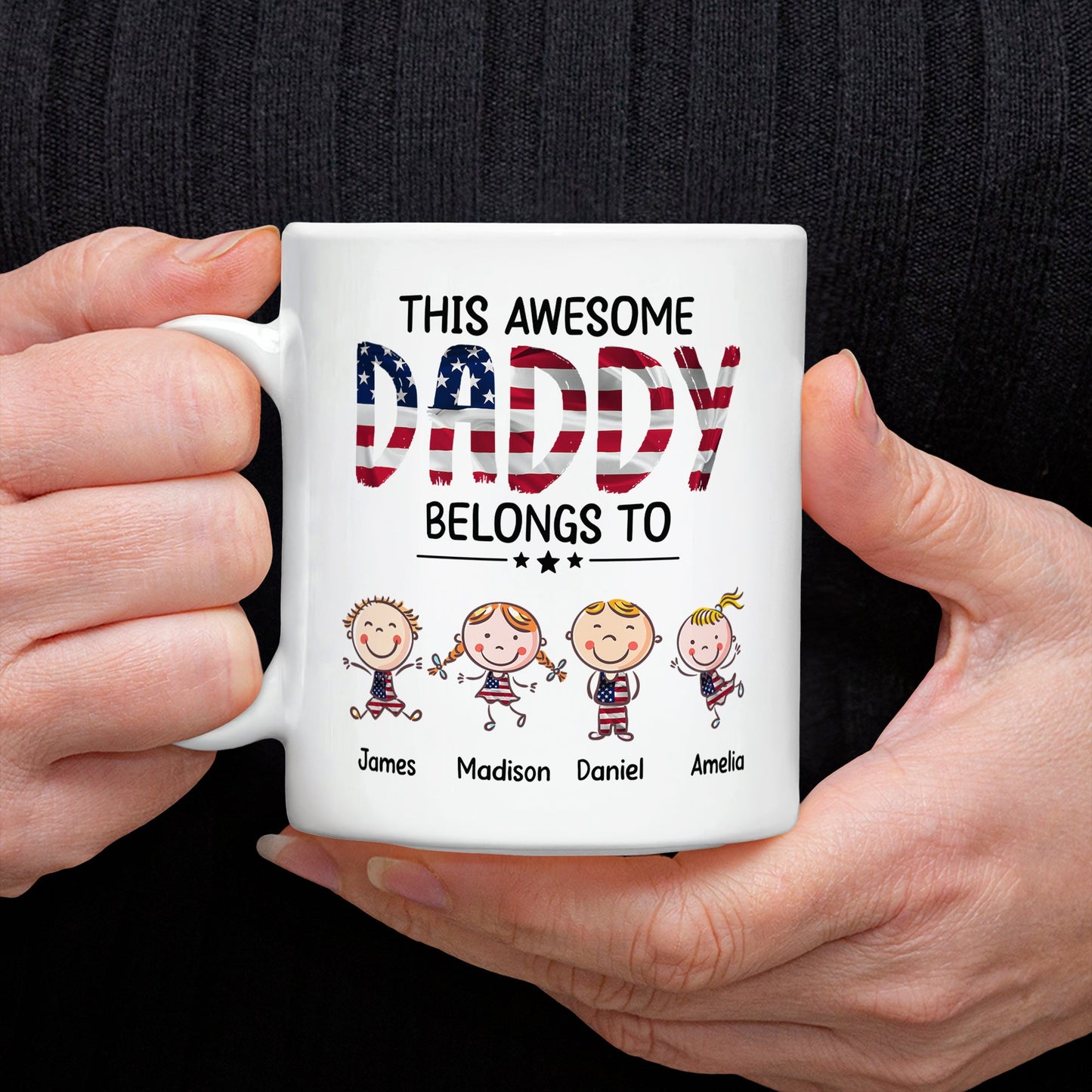 This Awesome Mom Belongs To - Personalized Mug