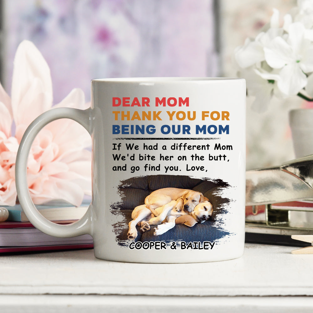 Custom Dog Dad/ Mom Mug: 'Bite The Butt' Funny Gift from Dog