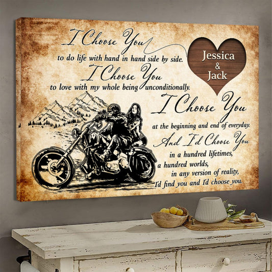 I Choose You in a Hundred Lifetimes” - Personalized Canvas / Poster