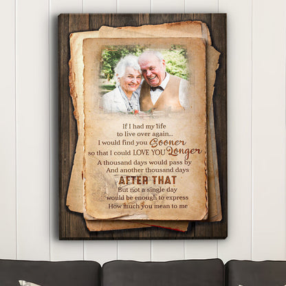 A Thousand Days - Personalized Custom Photo Canvas