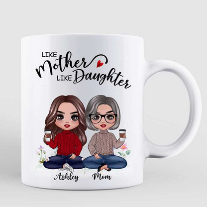 Personalized Doll Mother & Daughter Mug - A Custom Gift for Mom/Daughter on Mother’s Day