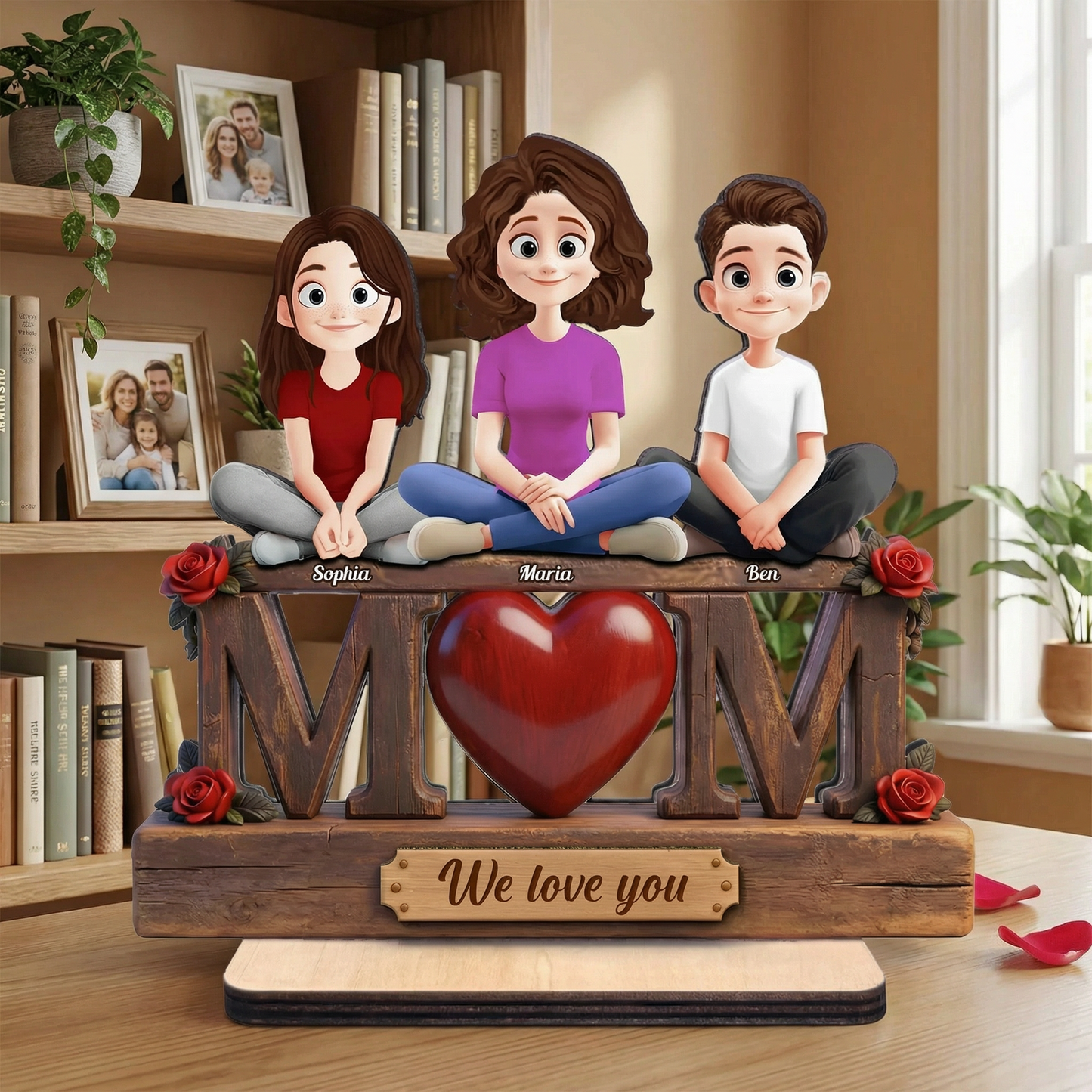 “We Love You” - Personalized Plaque - Gift for Mom, Wife & Grandma