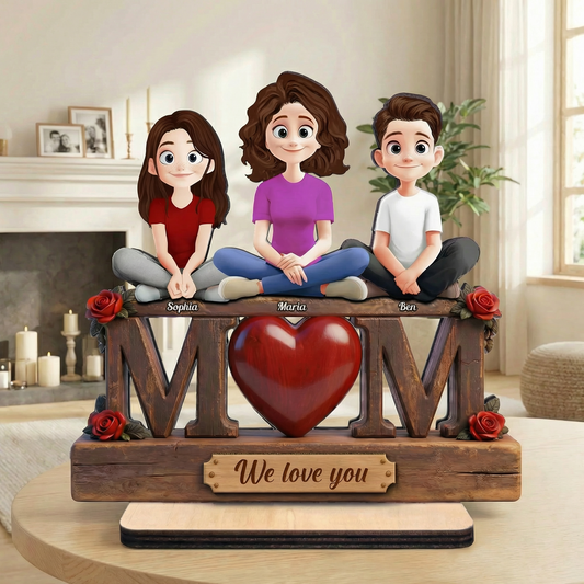 “We Love You” - Personalized Plaque - Gift for Mom, Wife & Grandma