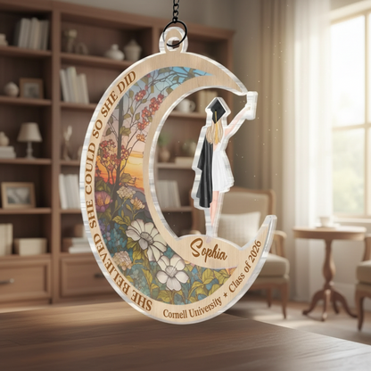 Personalized Graduation Suncatcher personalization view for Daughter/Granddaughter
