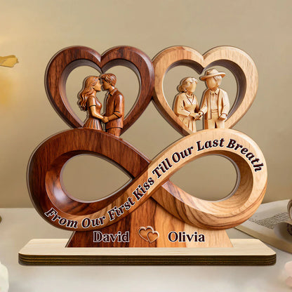 Custom Infinity Name Plaque personalization view for Wife