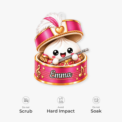Cute Marching Band Dumpling Personalized Acrylic Ornament - Christmas Keepsake for Band Kids
