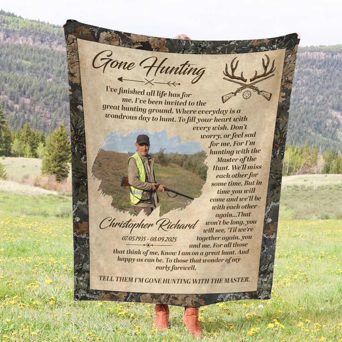 Blanket gift-ready design for Family