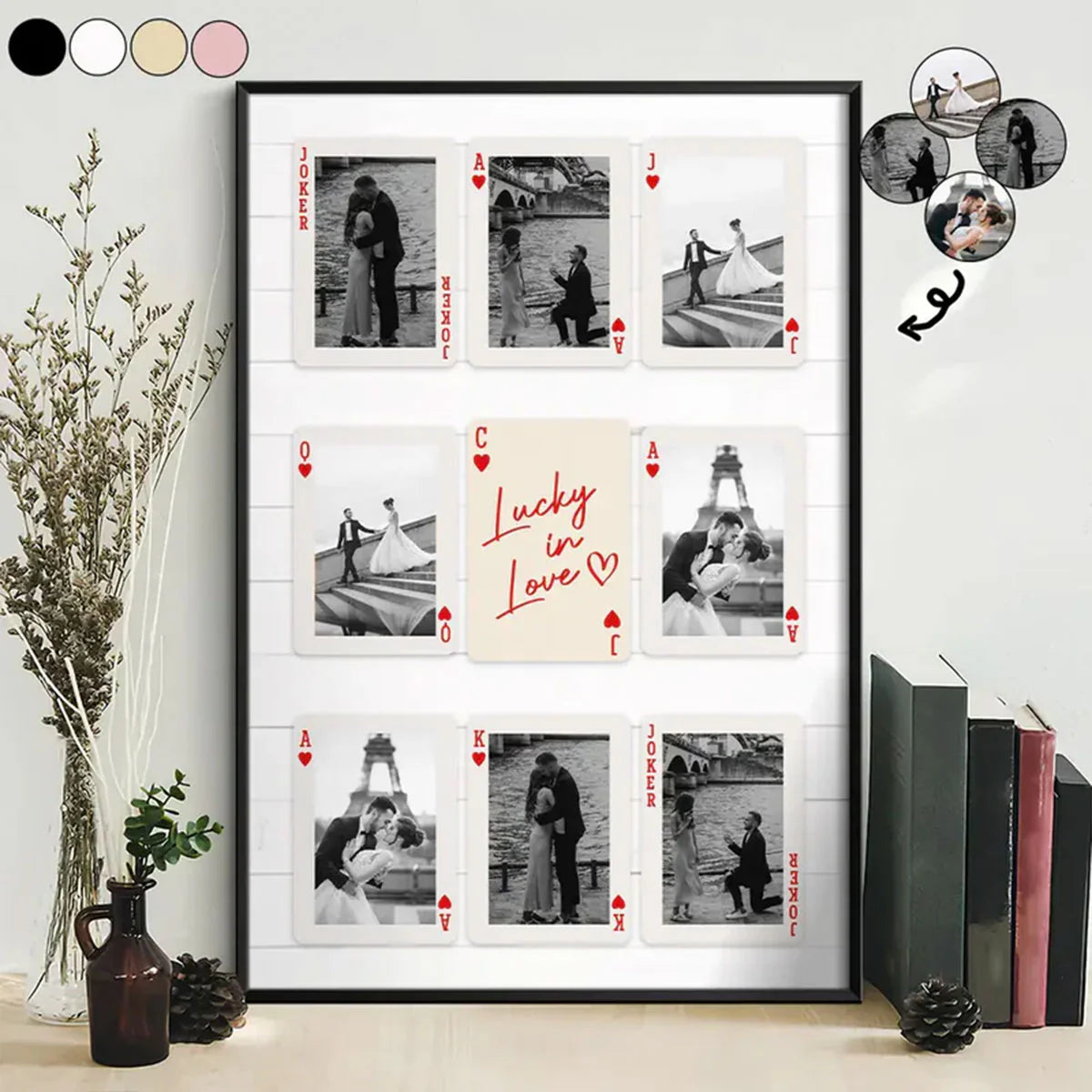 Custom Playing Card Photo Collage personalization view for Couples