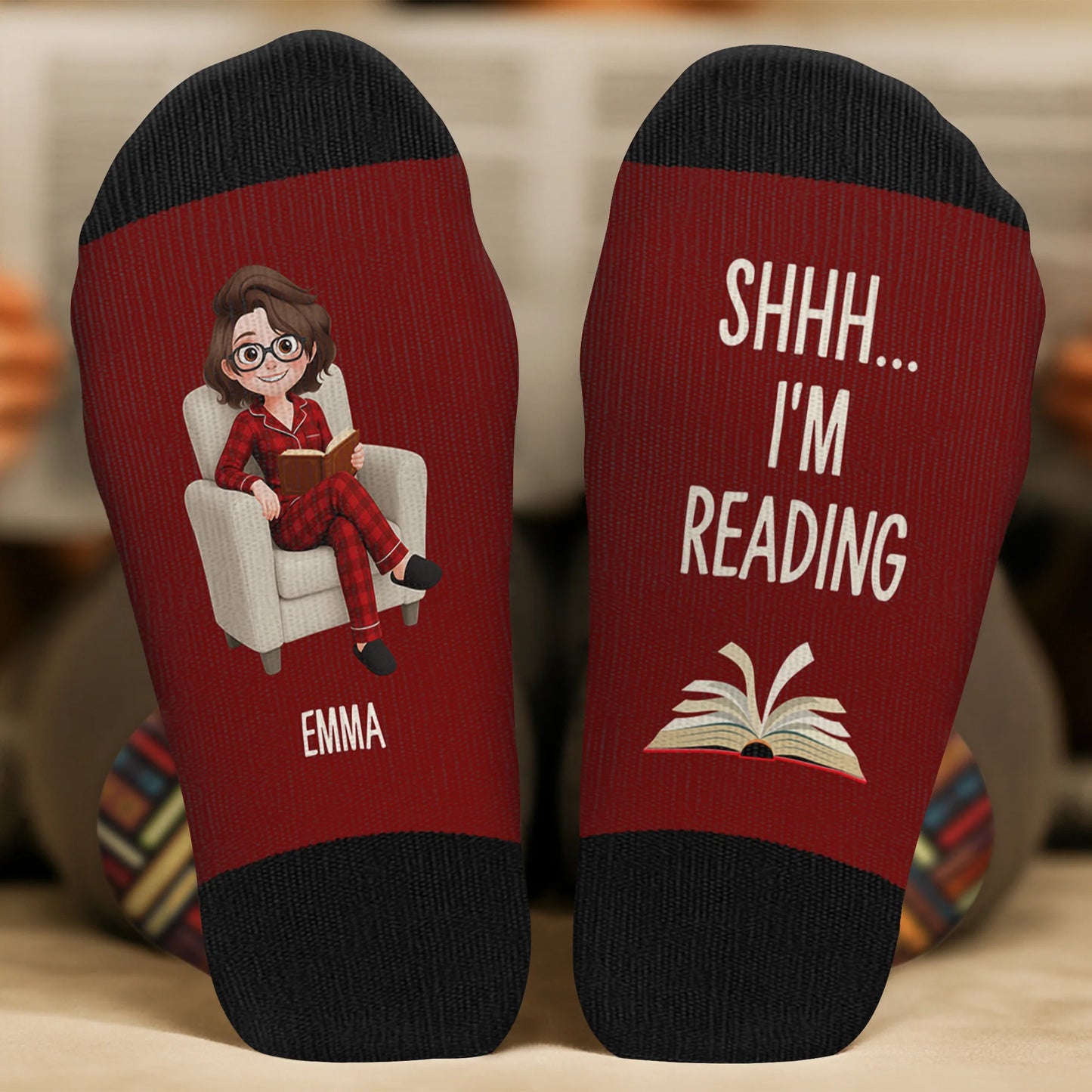 Personalized Reading Socks personalization view for Best Friends