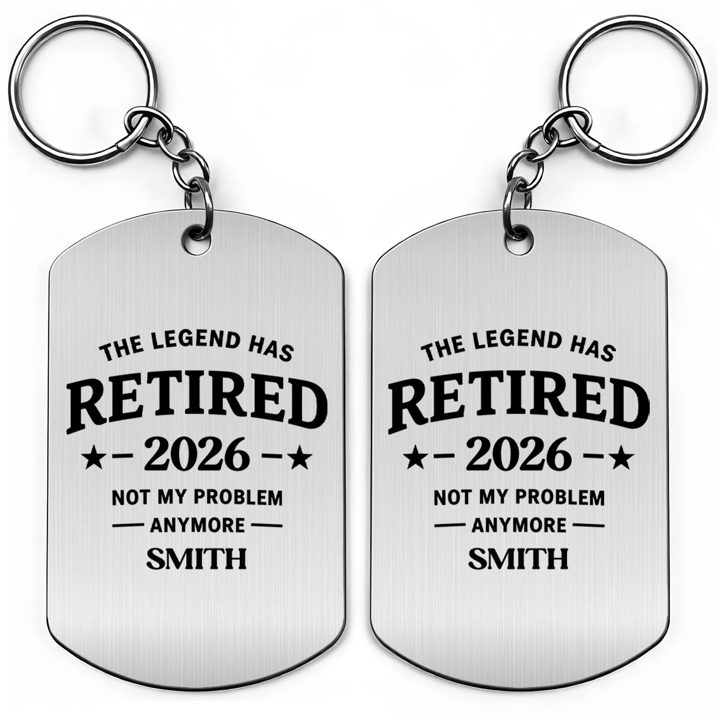Personalized retirement keychain featuring funny quote and custom name for retired men image 8