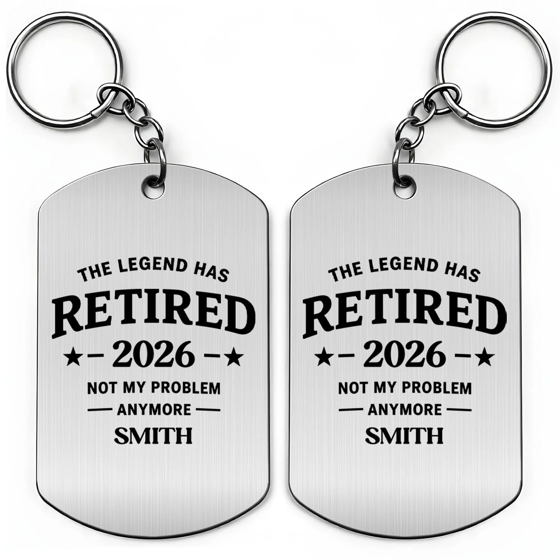 Personalized retirement keychain featuring funny quote and custom name for retired men image 8
