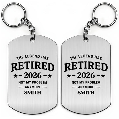 Personalized retirement keychain featuring funny quote and custom name for retired men image 8