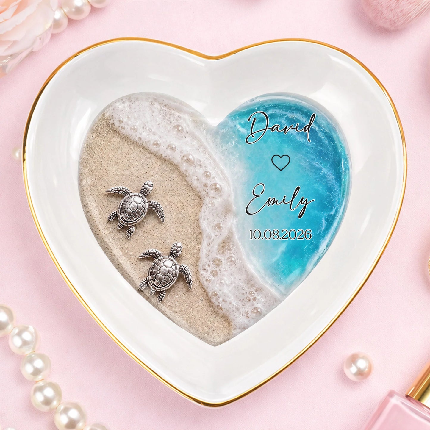 Jewelry Dish material and size view - Personalized Jewelry Dish