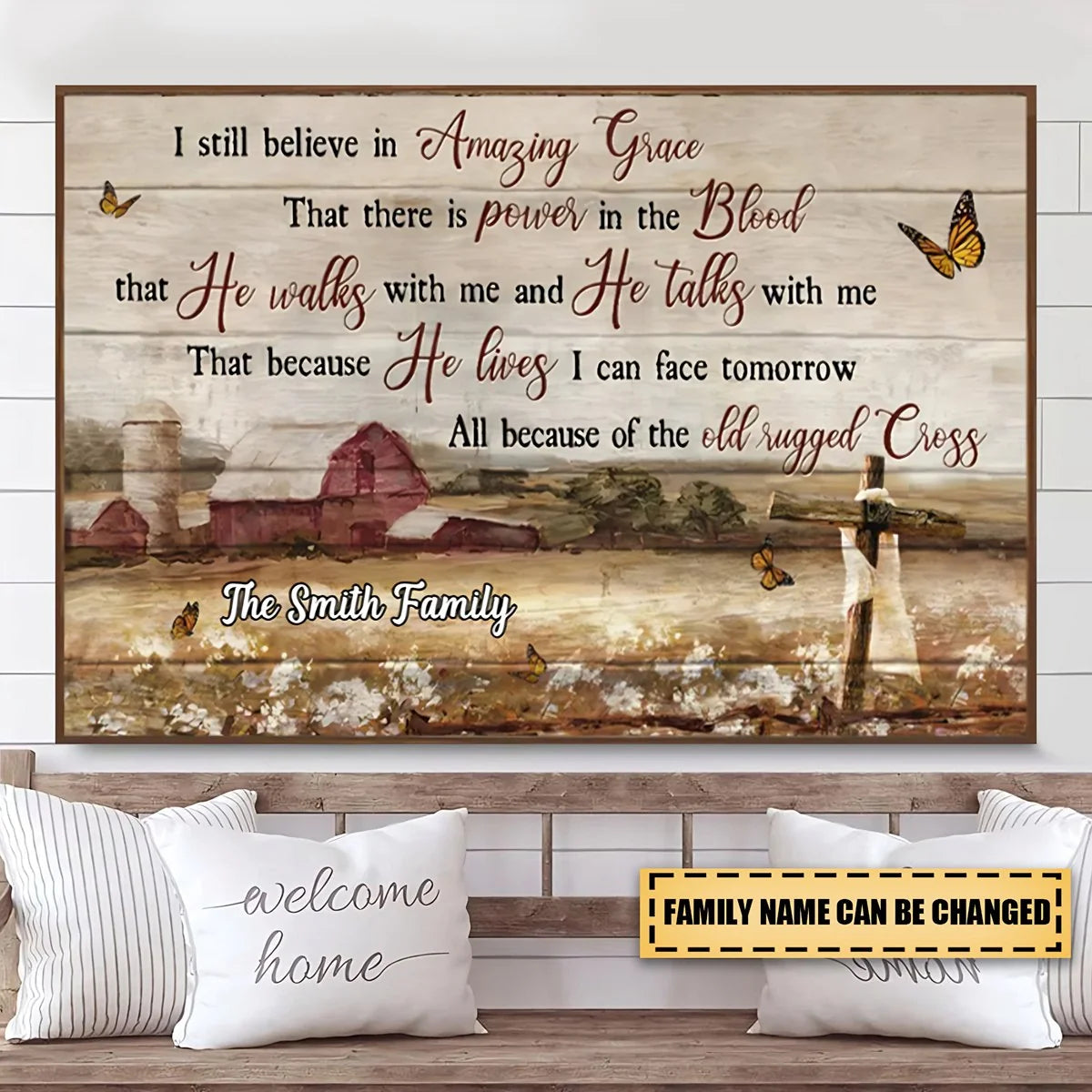 "I Still Believe in Amazing Grace" Personalized Canvas / Poster - Custom Christian Wall Art Gift for Family