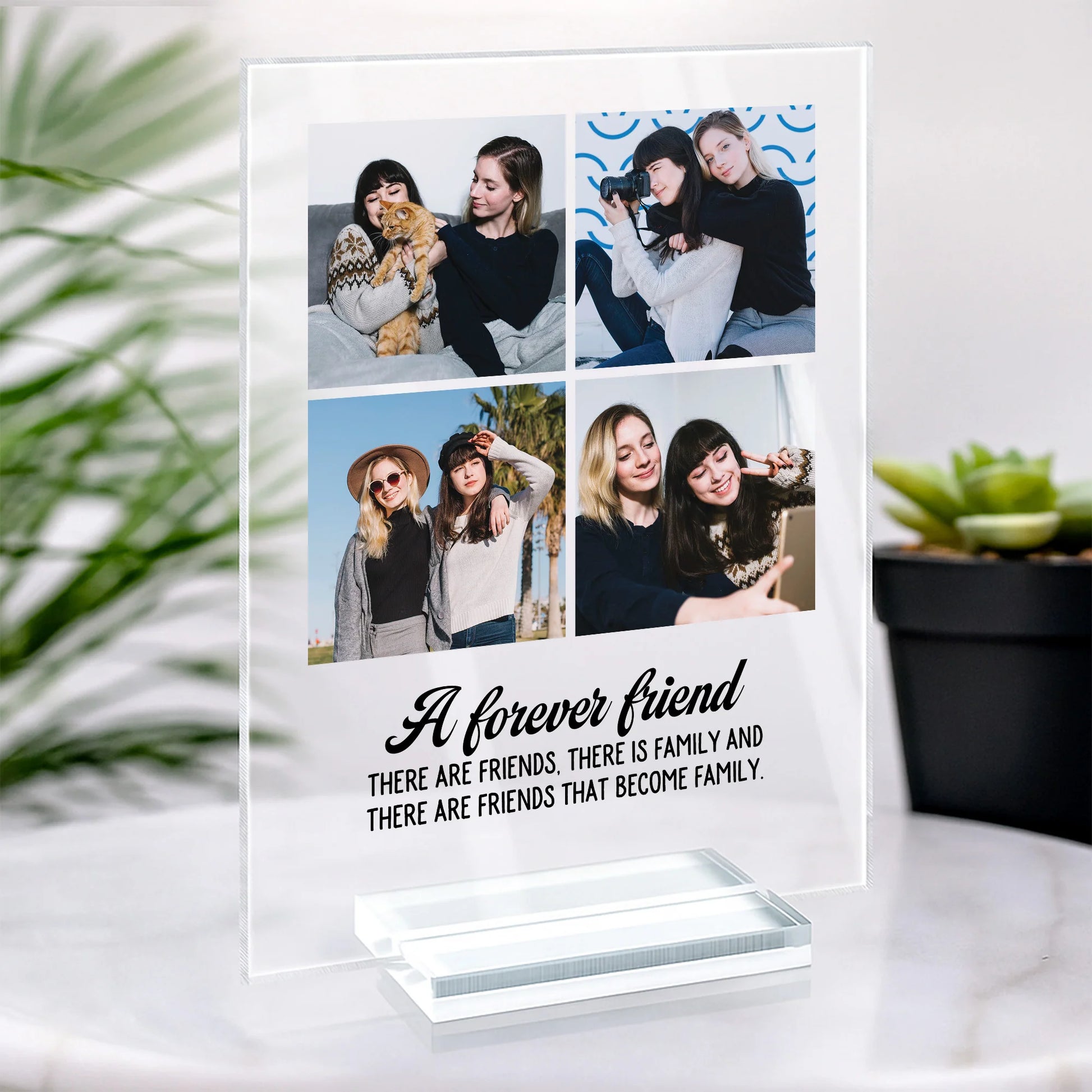 Custom Bestie Acrylic Plaque personalization view for Best Friends