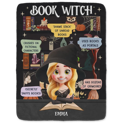 Personalized Book Witch Blanket personalization view for Yourself