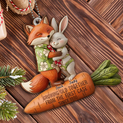 Personalized Couple Car Hanging Ornament personalization view for Couples