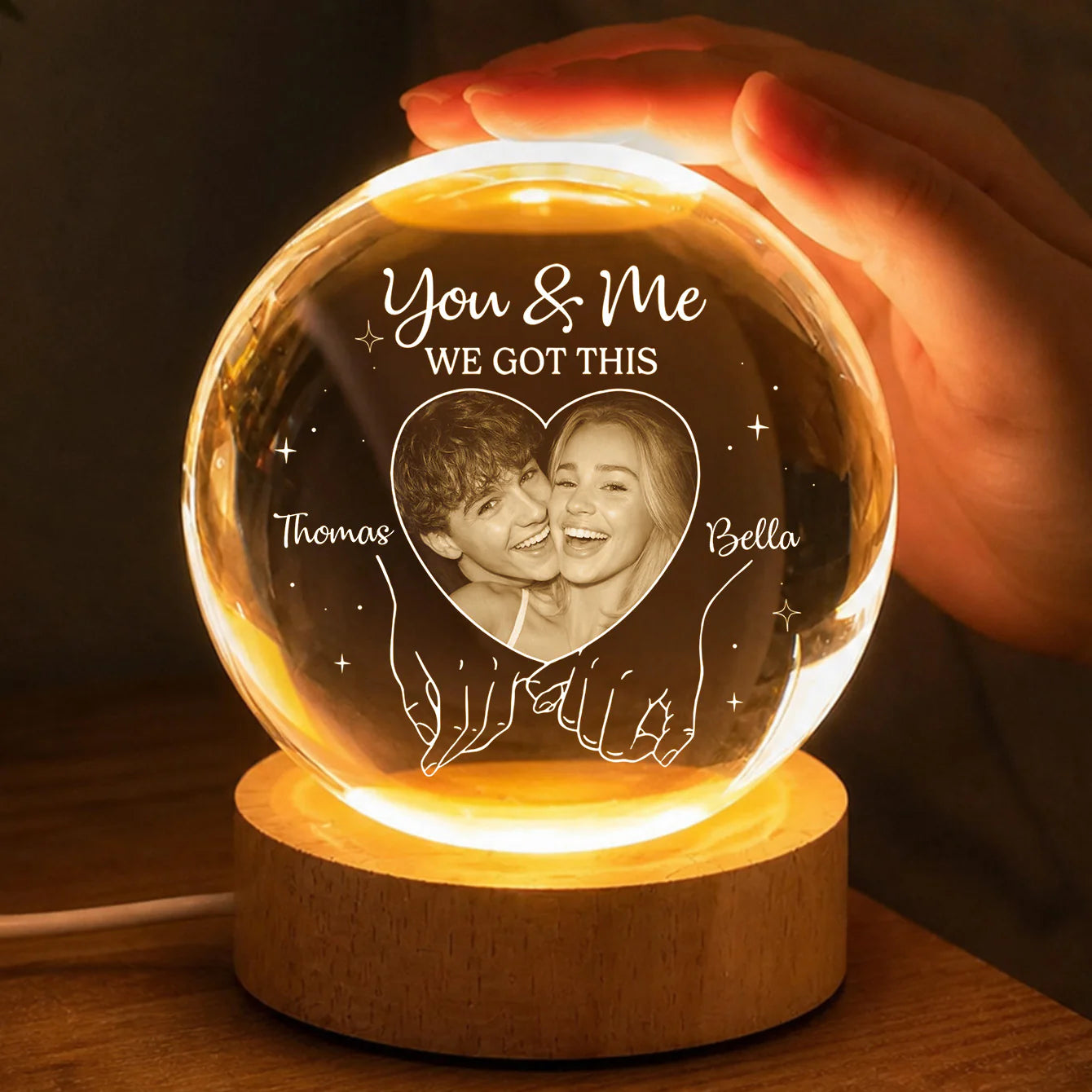 Custom Photo Crystal Ball personalization view for Wife