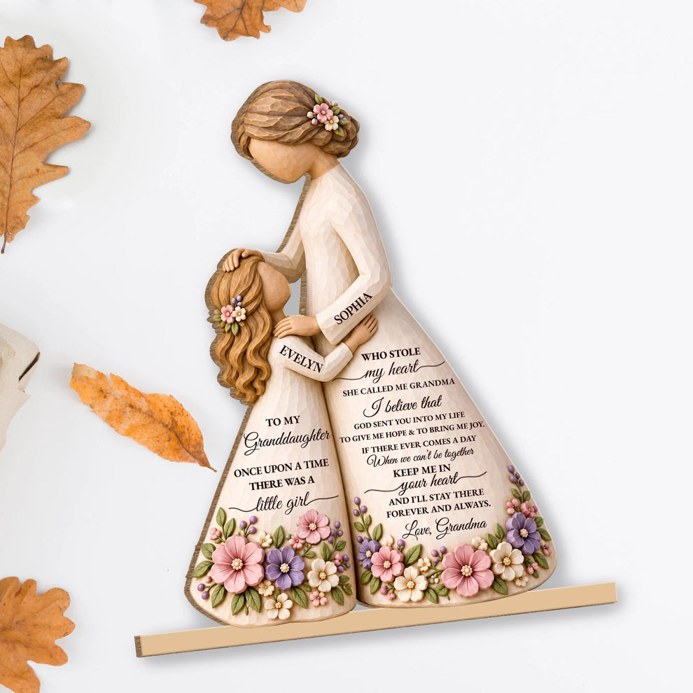 Personalized Granddaughter Wood Plaque | Custom Gift from Grandma