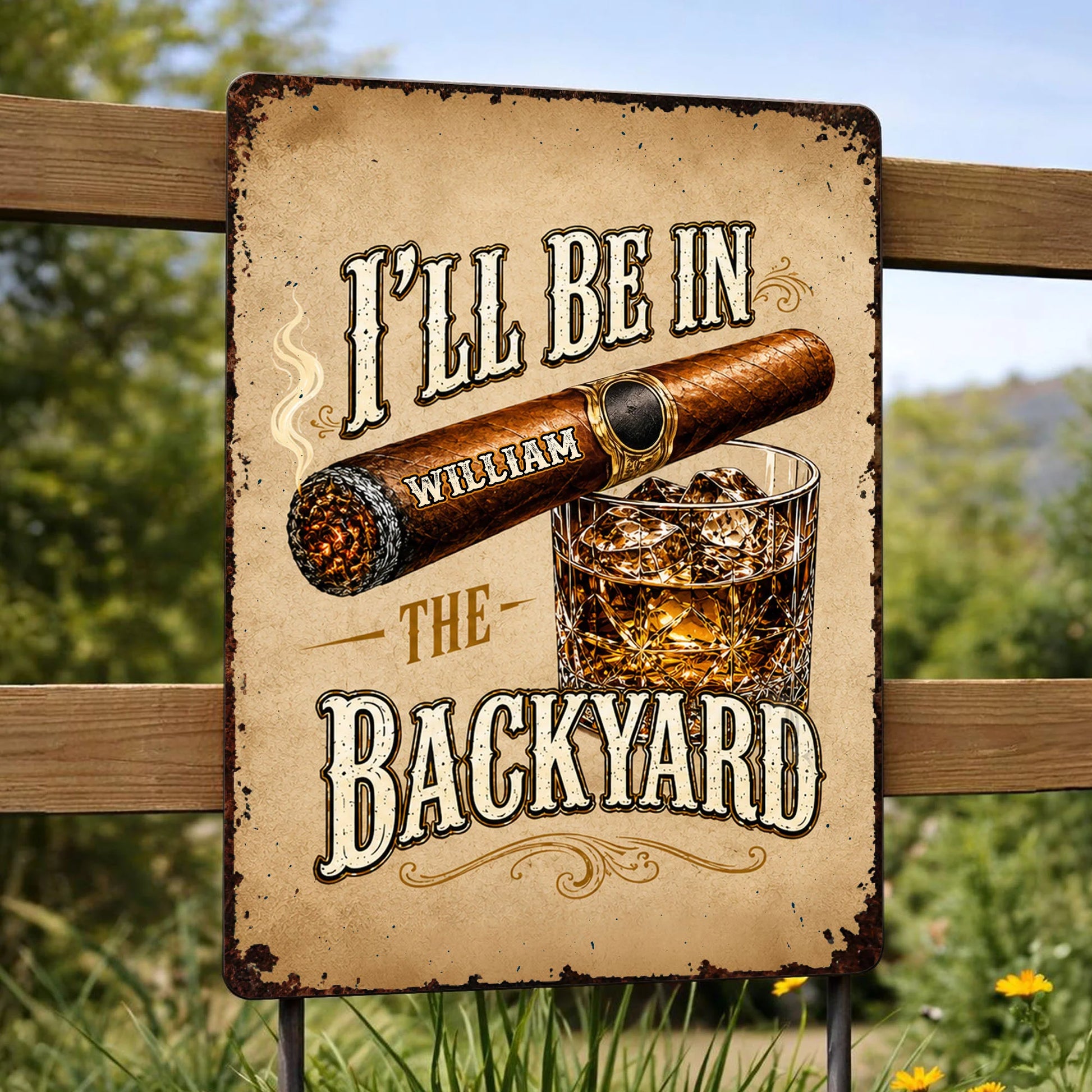 Personalized Man Cave Sign for Dad with personalized design details for meaningful gifting image 8