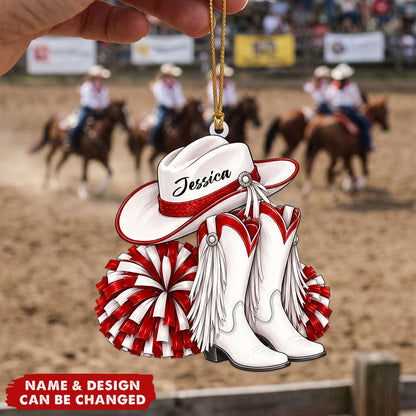 Personalized Drill Team Ornament - Custom Cowgirl Boots Christmas Keepsake Gift for Dancer