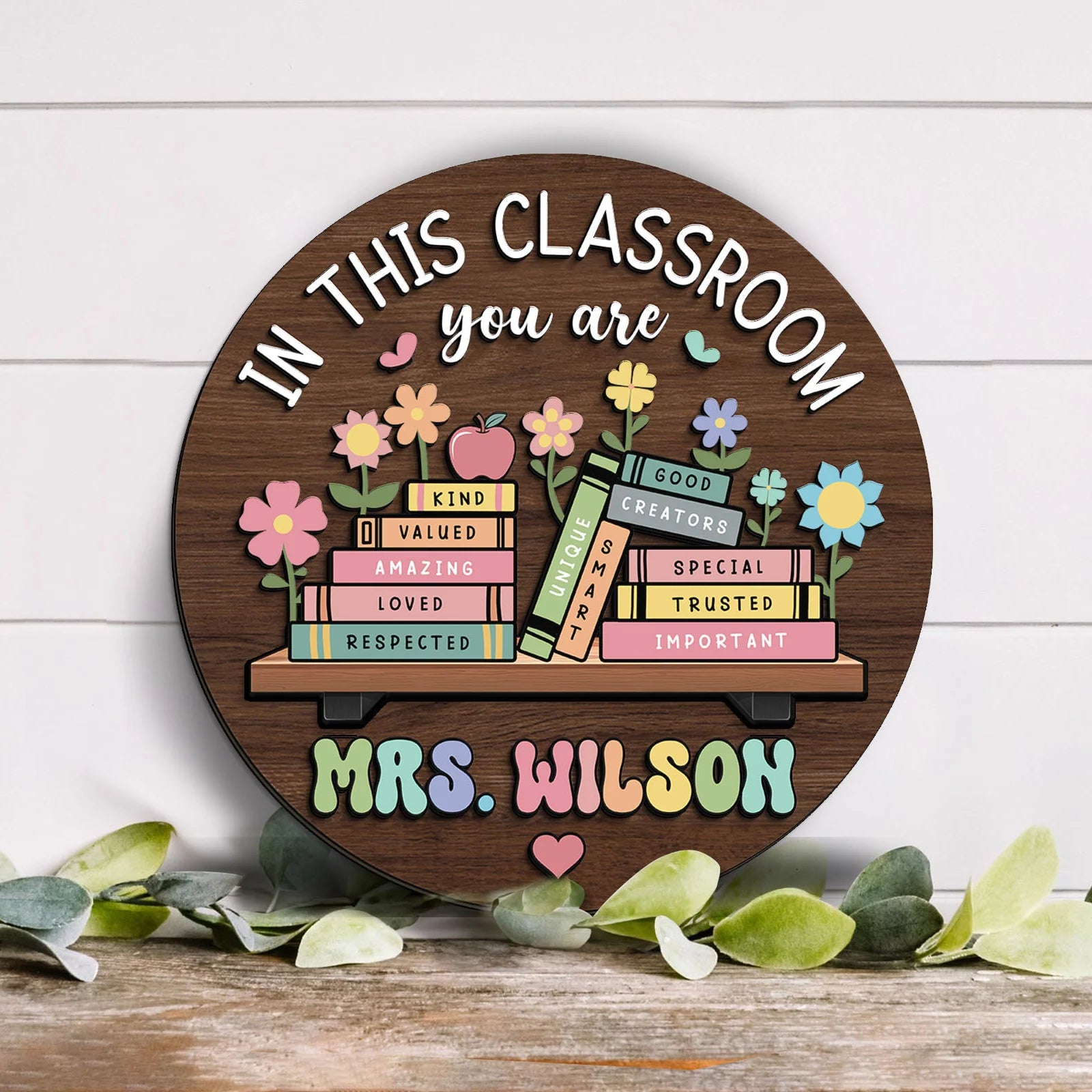 Custom Teacher Door Sign personalization view for Teacher