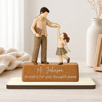 Custom Teacher Plaque personalization view for Teacher