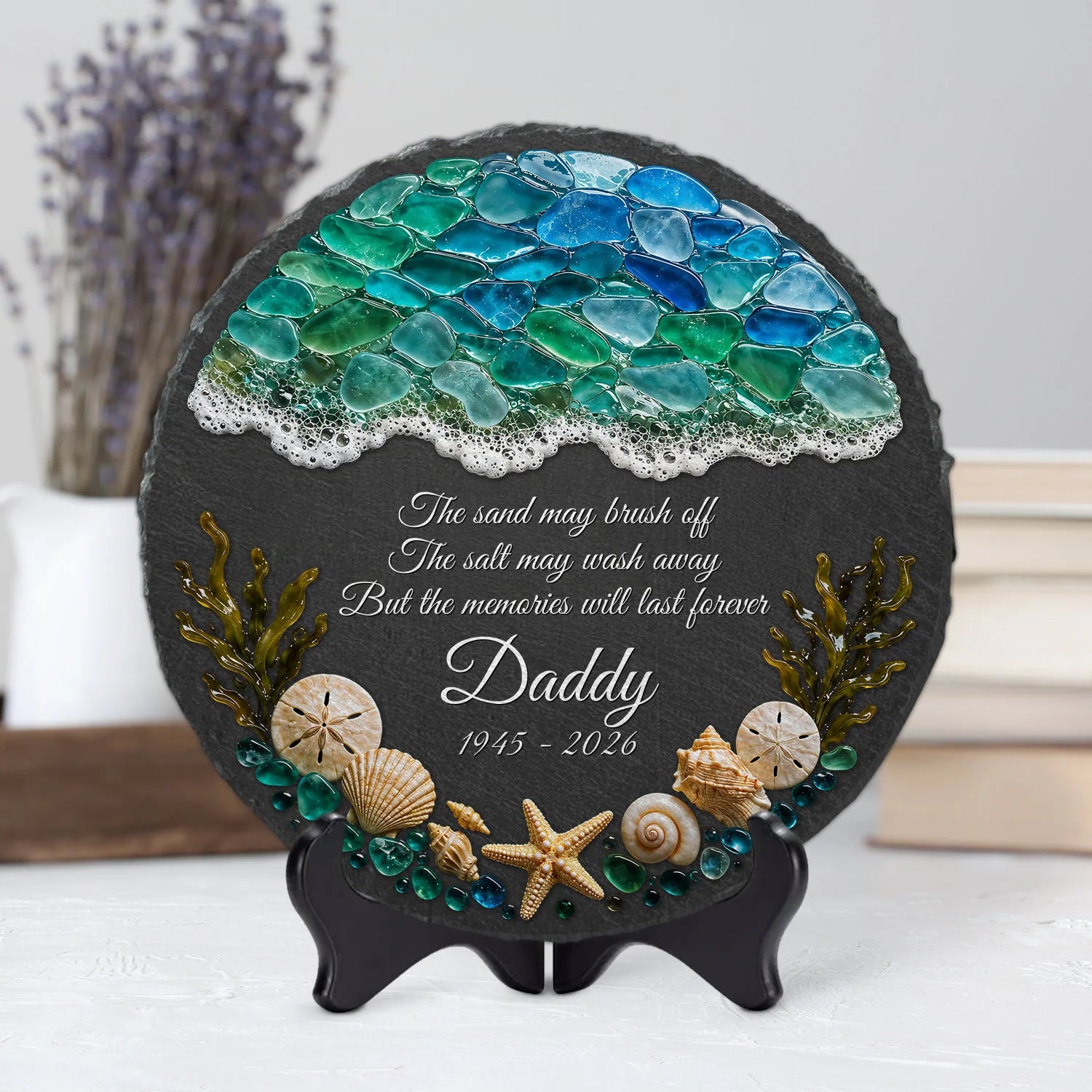 "The Sand May Brush Off" Personalized Memorial Stone - Custom Memorial Gifts