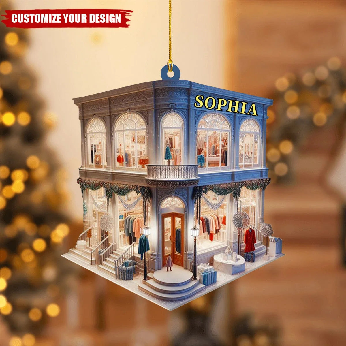 Custom Boutique Clothing Store Christmas Ornament - Personalized Holiday Keepsake Gift for Best Friends
