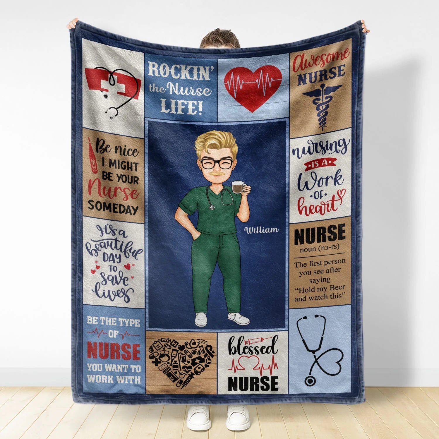 Personalized Nurse Blanket personalization view for Nurse