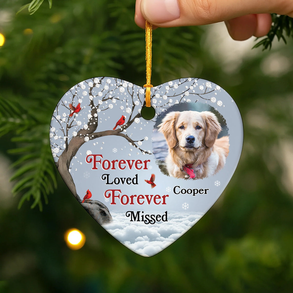 "I'm Always With You" Personalized Ceramic Ornament - Memorial Christmas Keepsake for Family