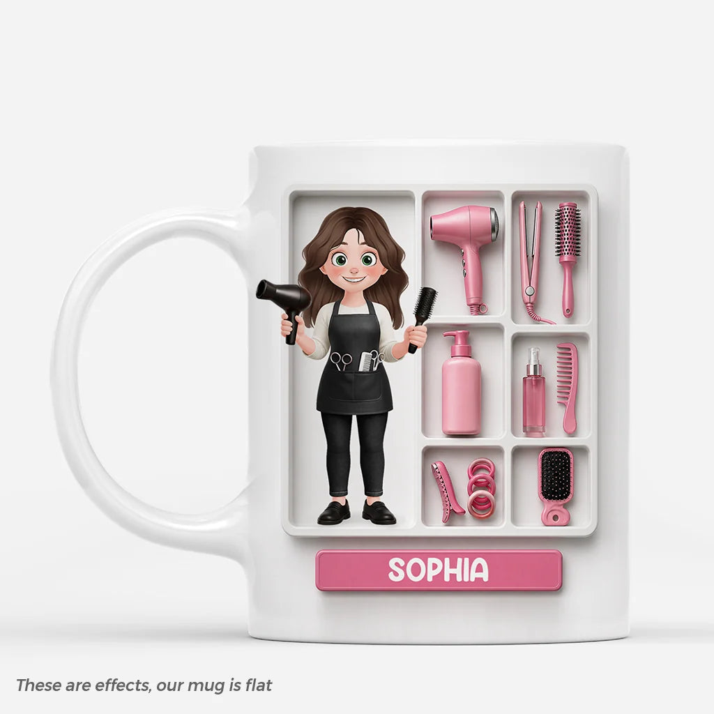 Personalized Hairstylist Ceramic Mug - Custom Barber & Hairdresser Gift