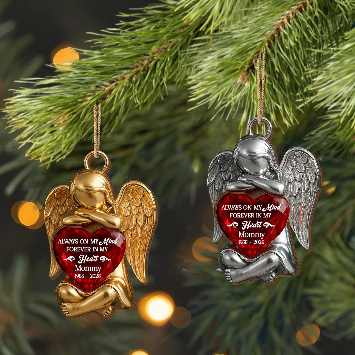 Always On My Mind Forever In My Heart Angel Heart Ornament