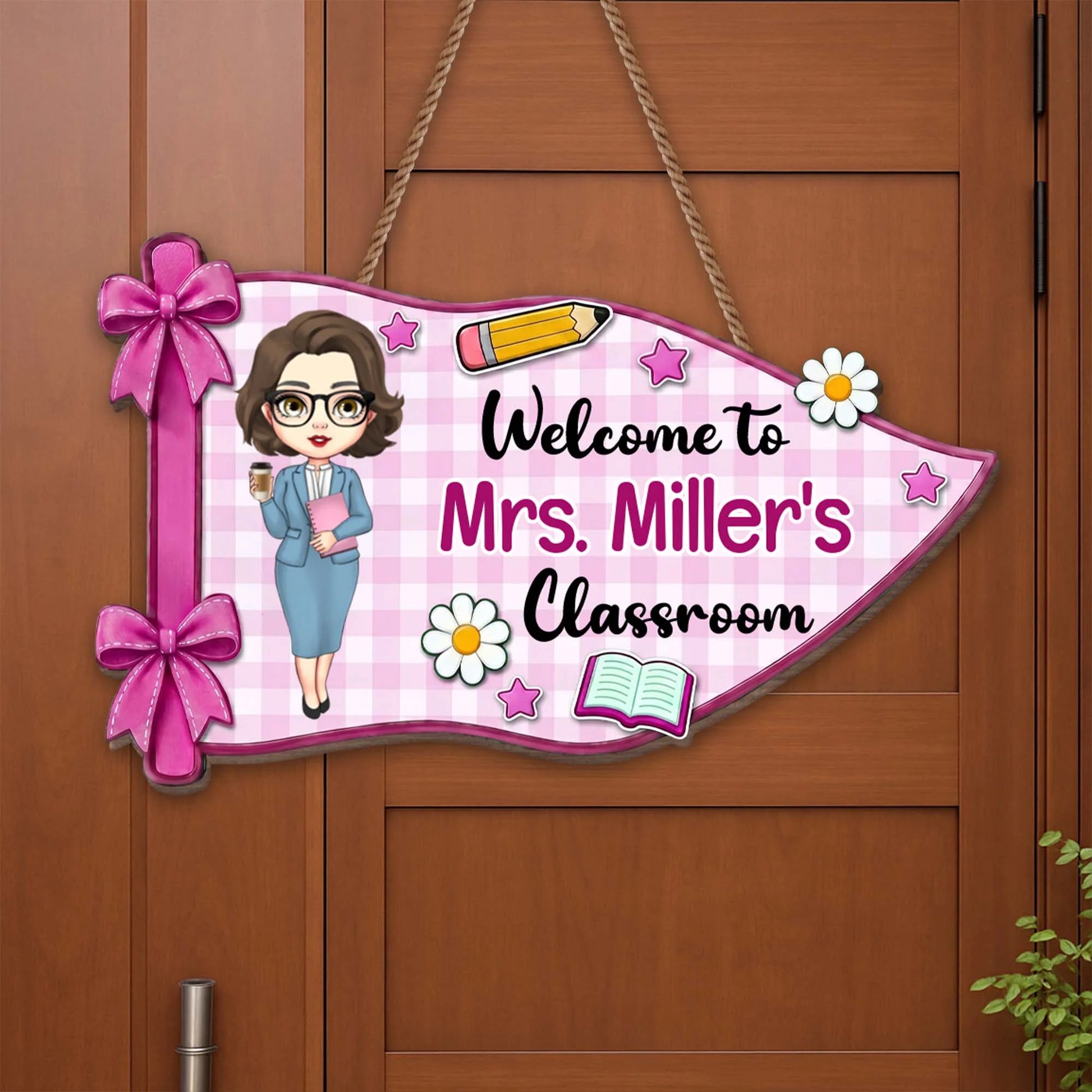 Wood Sign detail view for Teacher