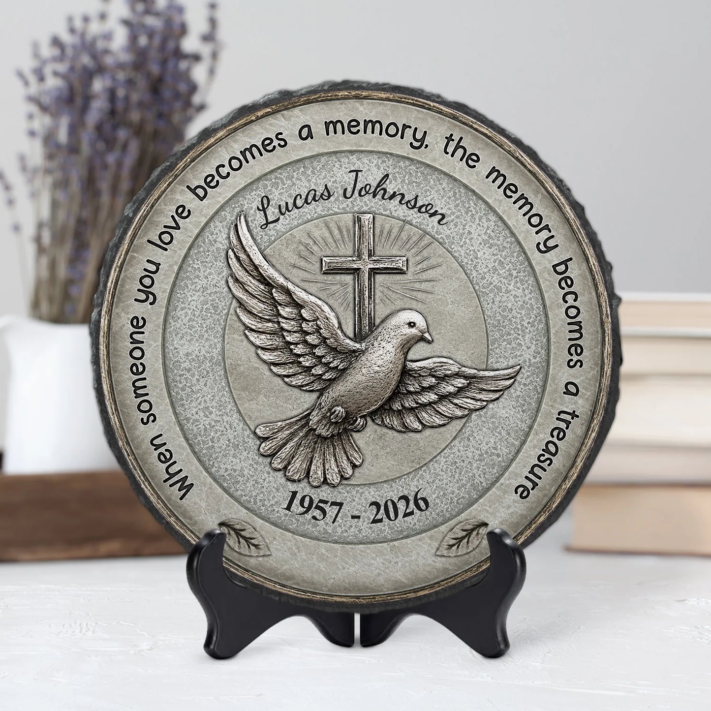 When Someone You Love Becomes A Memory - Personalized Garden Stone Memorial for Family